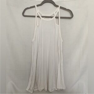 MTS. White flows summer tank top